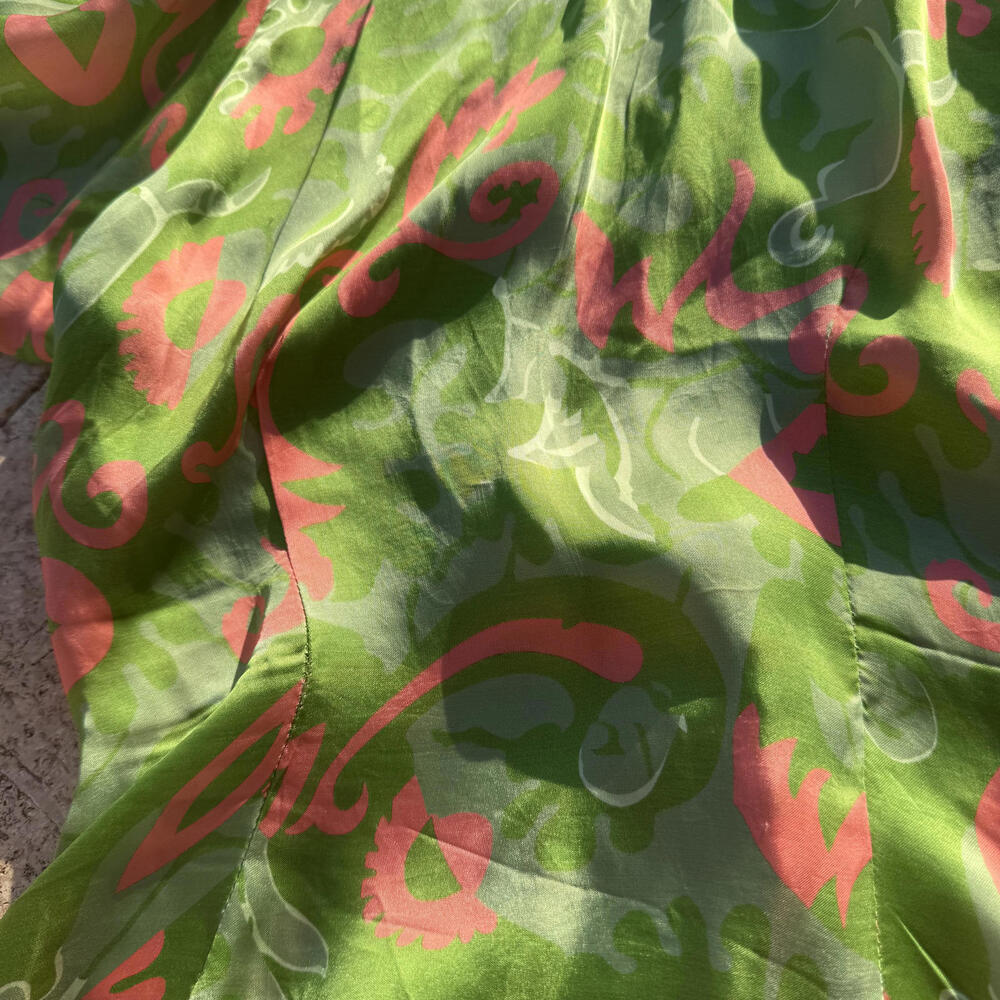 Cleobella Kamila Women's Green and Pink Vacation Dress XS - Picture 3 of 6
